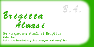 brigitta almasi business card